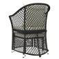 vidaXL Set de muebles de jardín 2 pzas y cojines ratán sintético negro vidaXL Set de muebles de jardín 2 pzas y cojines ratán sintético negro
