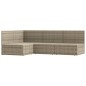 vidaXL Set de muebles de jardín 4 pzas y cojines ratán sintético gris