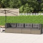 vidaXL Set de muebles de jardín 4 pzas y cojines ratán sintético gris vidaXL Set de muebles de jardín 4 pzas y cojines ratán sintético gris