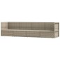 vidaXL Set de muebles de jardín 4 pzas y cojines ratán sintético gris vidaXL Set de muebles de jardín 4 pzas y cojines ratán sintético gris