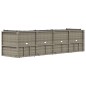 vidaXL Set de muebles de jardín 4 pzas y cojines ratán sintético gris vidaXL Set de muebles de jardín 4 pzas y cojines ratán sintético gris