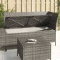 vidaXL Set de muebles de jardín 3 pzas y cojines ratán sintético gris