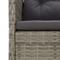 vidaXL Set de muebles de jardín 2 pzas cojines ratán sintético gris vidaXL Set de muebles de jardín 2 pzas cojines ratán sintético gris