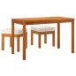 vidaXL Set de comedor para jardín 3 piezas con cojines madera acacia vidaXL Set de comedor para jardín 3 piezas con cojines madera acacia