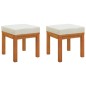 vidaXL Set de comedor para jardín 3 piezas con cojines madera acacia vidaXL Set de comedor para jardín 3 piezas con cojines madera acacia