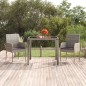 vidaXL Sillas de jardín con cojines 2 unidades ratán sintético gris vidaXL Sillas de jardín con cojines 2 unidades ratán sintético gris