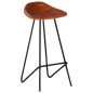vidaXL Taburetes de barra de cocina 4 unidades cuero auténtico marrón vidaXL Taburetes de barra de cocina 4 unidades cuero auténtico marrón