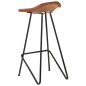 vidaXL Taburetes de barra de cocina 4 unidades cuero auténtico marrón vidaXL Taburetes de barra de cocina 4 unidades cuero auténtico marrón