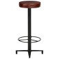 vidaXL Taburetes de barra de cocina 2 unidades cuero auténtico 76 cm vidaXL Taburetes de barra de cocina 2 unidades cuero auténtico 76 cm