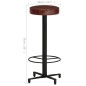 vidaXL Taburetes de barra de cocina 2 unidades cuero auténtico 76 cm vidaXL Taburetes de barra de cocina 2 unidades cuero auténtico 76 cm