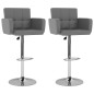 vidaXL Taburetes de cocina 2 unidades cuero sintético gris vidaXL Taburetes de cocina 2 unidades cuero sintético gris