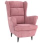 vidaXL Sillón de terciopelo rosa vidaXL Sillón de terciopelo rosa