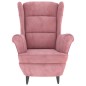 vidaXL Sillón de terciopelo rosa vidaXL Sillón de terciopelo rosa