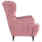 vidaXL Sillón de terciopelo rosa vidaXL Sillón de terciopelo rosa