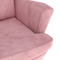 vidaXL Sillón de terciopelo rosa vidaXL Sillón de terciopelo rosa