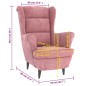 vidaXL Sillón de terciopelo rosa vidaXL Sillón de terciopelo rosa
