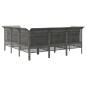 vidaXL Set de muebles de jardín 5 pzas y cojines ratán sintético gris vidaXL Set de muebles de jardín 5 pzas y cojines ratán sintético gris