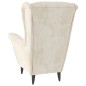 vidaXL Sillón de terciopelo blanco crema