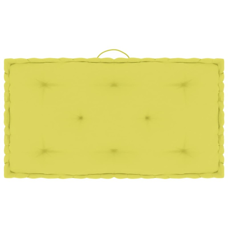 vidaXL Cojín para palé de suelo algodón verde manzana 73x40x7 cm vidaXL Cojín para palé de suelo algodón verde manzana 73x40x7 cm