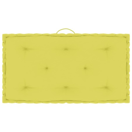 vidaXL Cojín para palé de suelo algodón verde manzana 73x40x7 cm