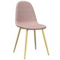 vidaXL Sillas de comedor 2 unidades terciopelo rosa vidaXL Sillas de comedor 2 unidades terciopelo rosa