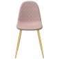 vidaXL Sillas de comedor 2 unidades terciopelo rosa vidaXL Sillas de comedor 2 unidades terciopelo rosa