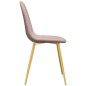 vidaXL Sillas de comedor 2 unidades terciopelo rosa vidaXL Sillas de comedor 2 unidades terciopelo rosa