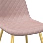 vidaXL Sillas de comedor 2 unidades terciopelo rosa vidaXL Sillas de comedor 2 unidades terciopelo rosa