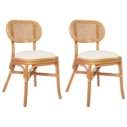 vidaXL Sillas de comedor 2 unidades lino