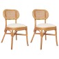 vidaXL Sillas de comedor 2 unidades lino vidaXL Sillas de comedor 2 unidades lino