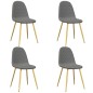 vidaXL Sillas de comedor 4 unidades terciopelo gris claro vidaXL Sillas de comedor 4 unidades terciopelo gris claro