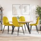 vidaXL Sillas de comedor 4 uds terciopelo amarillo mostaza vidaXL Sillas de comedor 4 uds terciopelo amarillo mostaza
