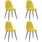 vidaXL Sillas de comedor 4 uds terciopelo amarillo mostaza vidaXL Sillas de comedor 4 uds terciopelo amarillo mostaza