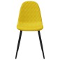 vidaXL Sillas de comedor 4 uds terciopelo amarillo mostaza vidaXL Sillas de comedor 4 uds terciopelo amarillo mostaza