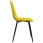 vidaXL Sillas de comedor 4 uds terciopelo amarillo mostaza vidaXL Sillas de comedor 4 uds terciopelo amarillo mostaza