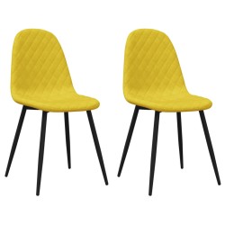 vidaXL Sillas de comedor 2 uds terciopelo amarillo mostaza