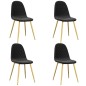 vidaXL Sillas de comedor 4 unidades terciopelo negro vidaXL Sillas de comedor 4 unidades terciopelo negro