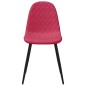 vidaXL Sillas de comedor 2 unidades terciopelo rojo tinto vidaXL Sillas de comedor 2 unidades terciopelo rojo tinto