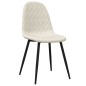 vidaXL Sillas de comedor 4 unidades terciopelo blanco crema