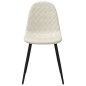 vidaXL Sillas de comedor 4 unidades terciopelo blanco crema