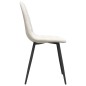 vidaXL Sillas de comedor 4 unidades terciopelo blanco crema