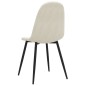 vidaXL Sillas de comedor 4 unidades terciopelo blanco crema