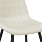 vidaXL Sillas de comedor 4 unidades terciopelo blanco crema
