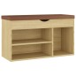 vidaXL Banco zapatero con cojín madera ingeniería sonoma 80x30x47 cm vidaXL Banco zapatero con cojín madera ingeniería sonoma 80x30x47 cm
