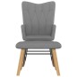 vidaXL Silla mecedora con reposapiés tela gris oscuro vidaXL Silla mecedora con reposapiés tela gris oscuro