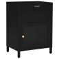 vidaXL Mesitas de noche 2 uds acero y vidrio negras 40x30x54,5 cm vidaXL Mesitas de noche 2 uds acero y vidrio negras 40x30x54,5 cm