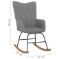 vidaXL Silla mecedora con reposapiés tela gris oscuro vidaXL Silla mecedora con reposapiés tela gris oscuro