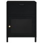 vidaXL Mesitas de noche 2 uds acero y vidrio negras 40x30x54,5 cm vidaXL Mesitas de noche 2 uds acero y vidrio negras 40x30x54,5 cm