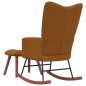 vidaXL Silla mecedora con reposapiés terciopelo marrón vidaXL Silla mecedora con reposapiés terciopelo marrón