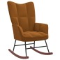 vidaXL Silla mecedora con reposapiés terciopelo marrón vidaXL Silla mecedora con reposapiés terciopelo marrón